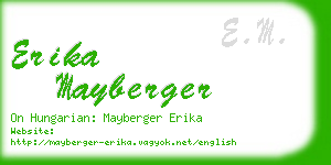 erika mayberger business card